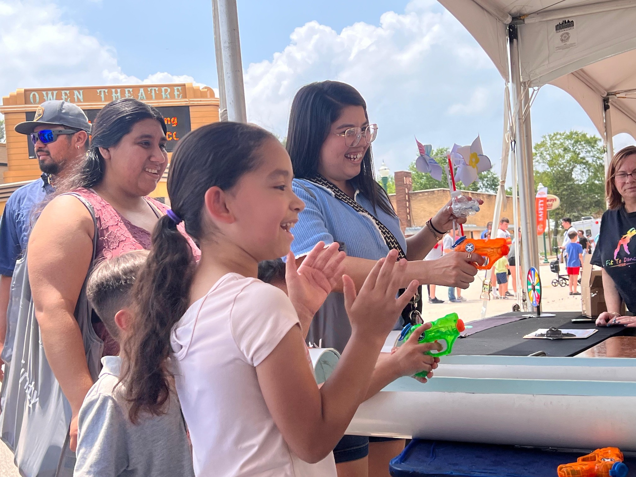 Families enjoying a community activity